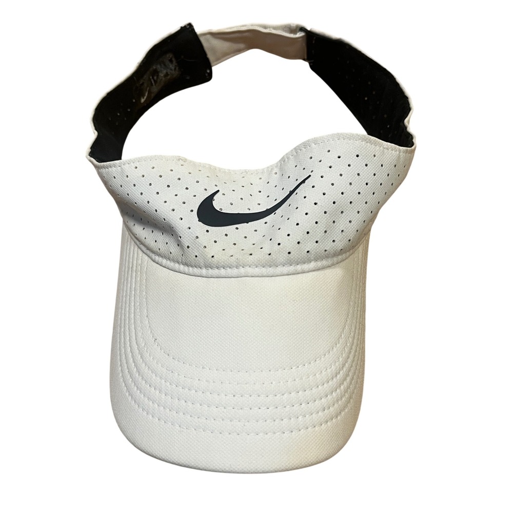 Nike Golf Dri-FIT ADV Ace Visor Womens White Black Adjustable Athletic Hat Sport